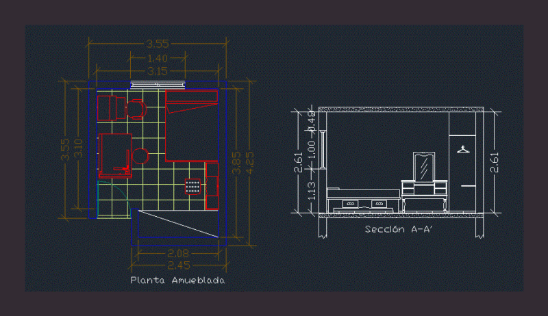 Bedroom DWG Block for AutoCAD