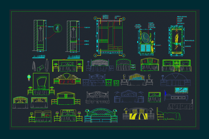 Bedroom Furniture DWG Block for AutoCAD