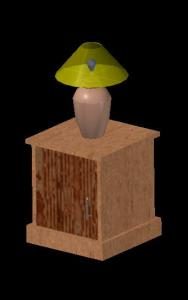 Bedside Table And Lamp 3D DWG Model for AutoCAD