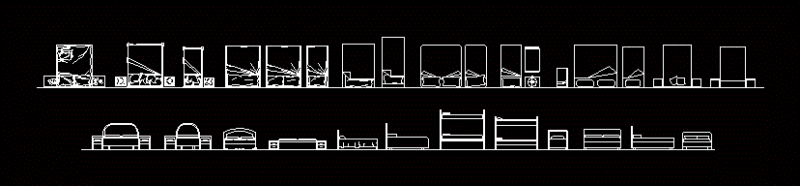 Beds In Plan And Elevation 2D DWG Plan for AutoCAD