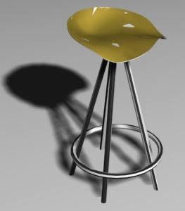 Retro Modern Bar Stool 3D MAX Model for 3D Studio Max