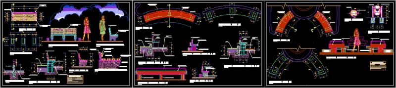 Bench Details DWG Detail for AutoCAD