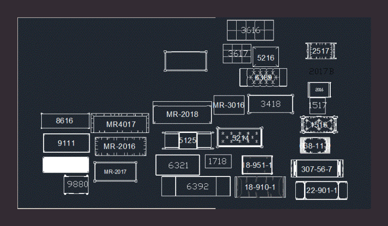 Benches DWG Block for AutoCAD