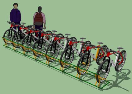 Bicycle Parking 3D SKP Model for SketchUp • Designs CAD