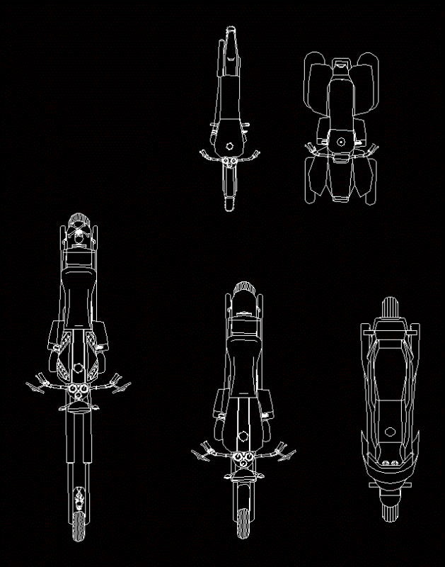 Bikes Plan DWG Plan for AutoCAD