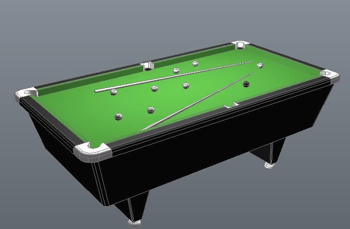 Pool Table snooker - Mesa de Sinuca, 3D CAD Model Library