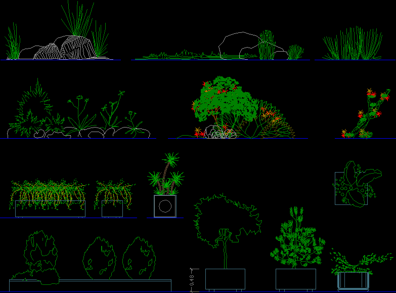 sketchup blocks free download trees