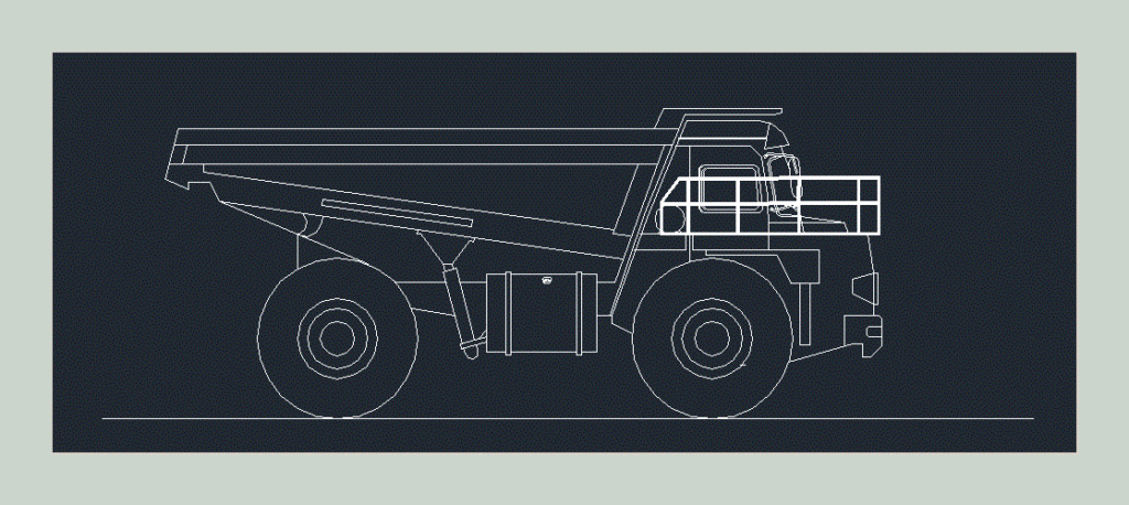 Block Dumper Truck DWG Elevation for AutoCAD