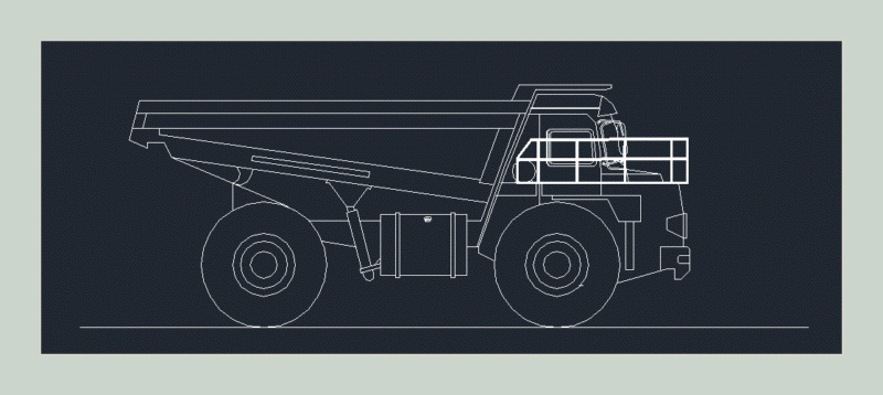Block Dumper Truck DWG Elevation for AutoCAD