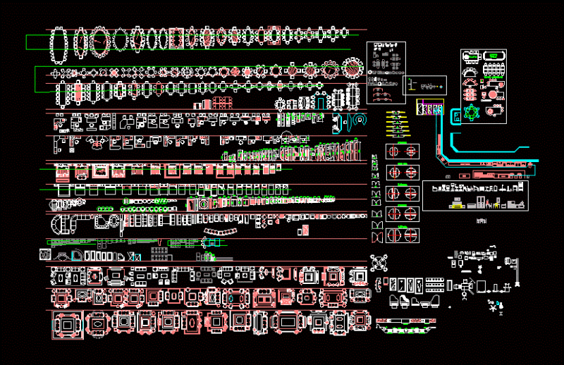 Block Furniture (Various) DWG Plan for AutoCAD