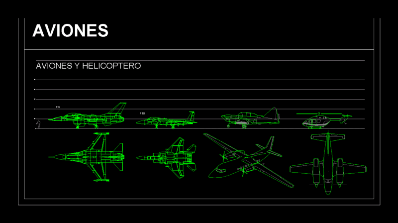 Block Planes 2D DWG Plan for AutoCAD