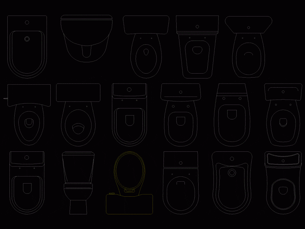 Blocks Toilets DWG Detail For AutoCAD Designs CAD