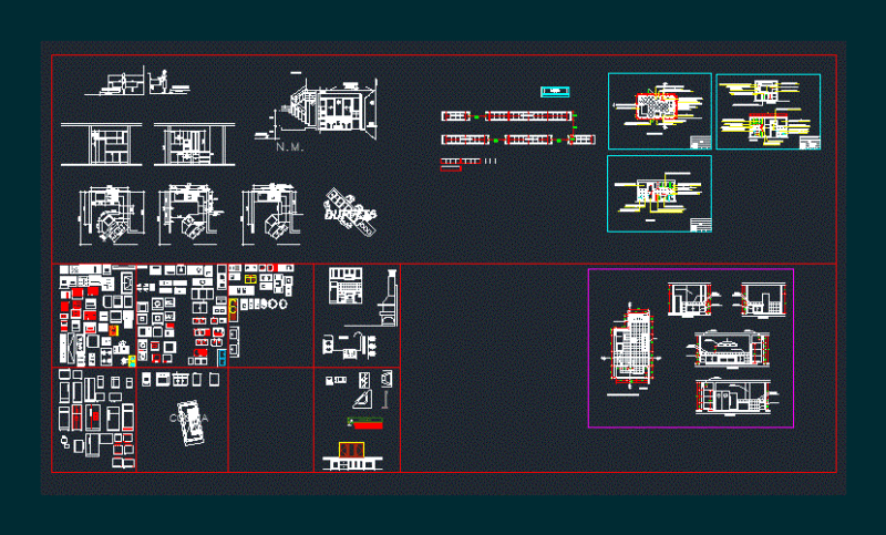 Blocks Kitchen – Service Yard DWG Section for AutoCAD