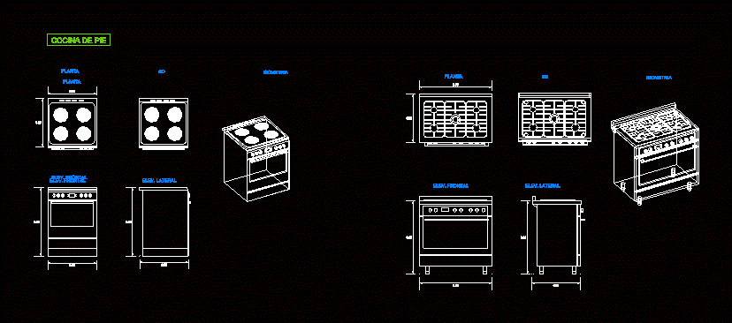  Blocks  Of Kitchens And 3D  DWG Elevation for AutoCAD 