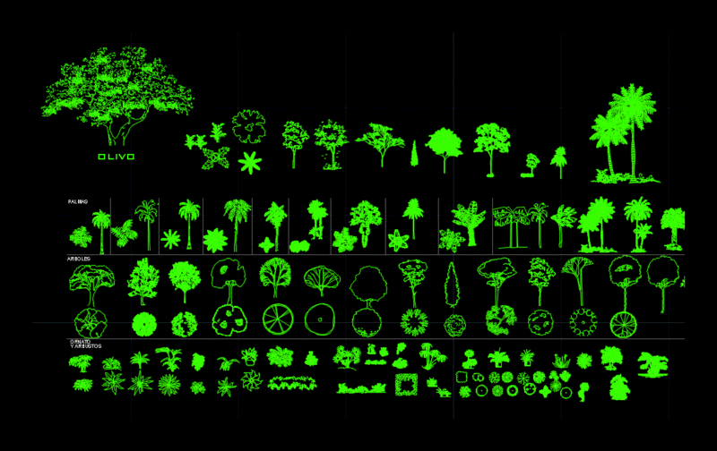 Blocks Of Vegetation DWG Elevation for AutoCAD