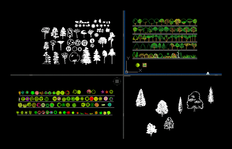 Blocks Vegetation DWG Elevation for AutoCAD