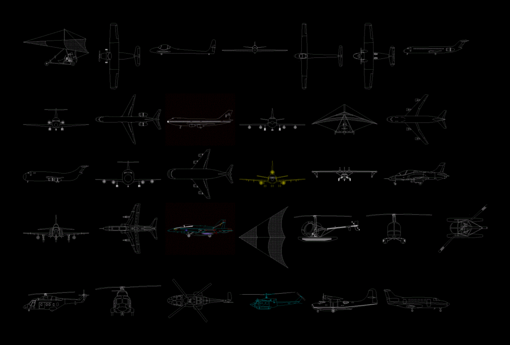 Blocks Aircraft DWG Block for AutoCAD