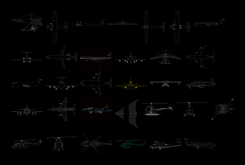 Blocks Aircraft DWG Block for AutoCAD