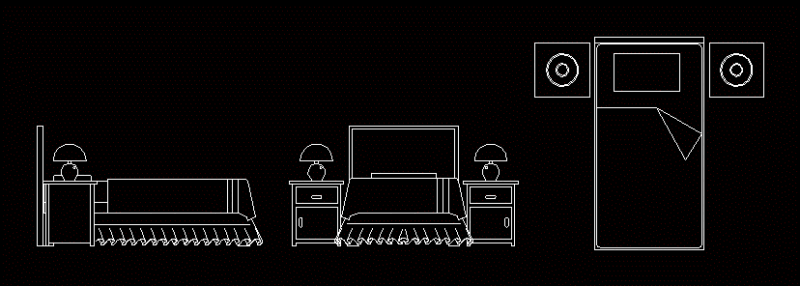 Blocks Bedroom 2D DWG Block for AutoCAD