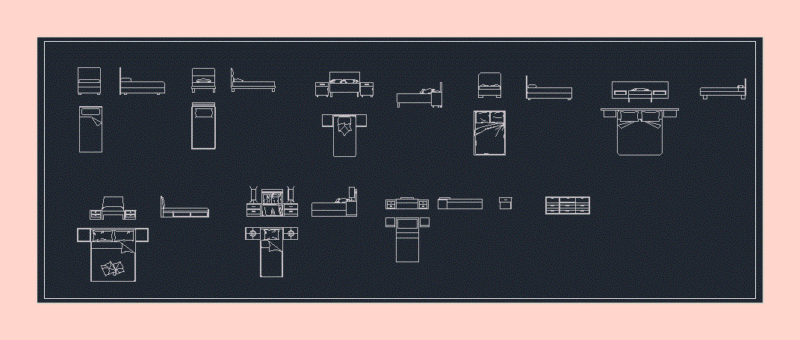 Blocks Bedroom DWG Model for AutoCAD