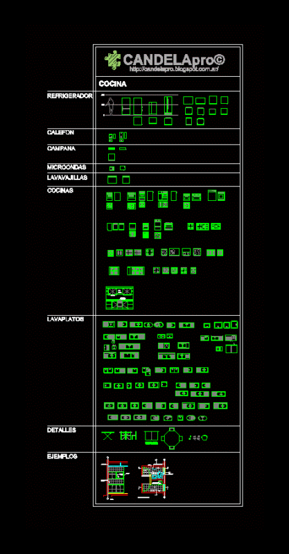 Blocks Furniture, Kitchen Furniture DWG Elevation for AutoCAD