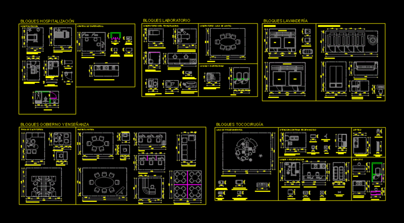 Blocks Hospital DWG Detail for AutoCAD