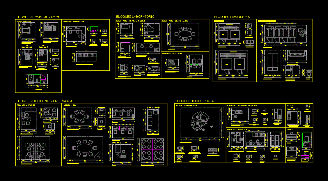 Blocks Hospital DWG Detail for AutoCAD • Designs CAD