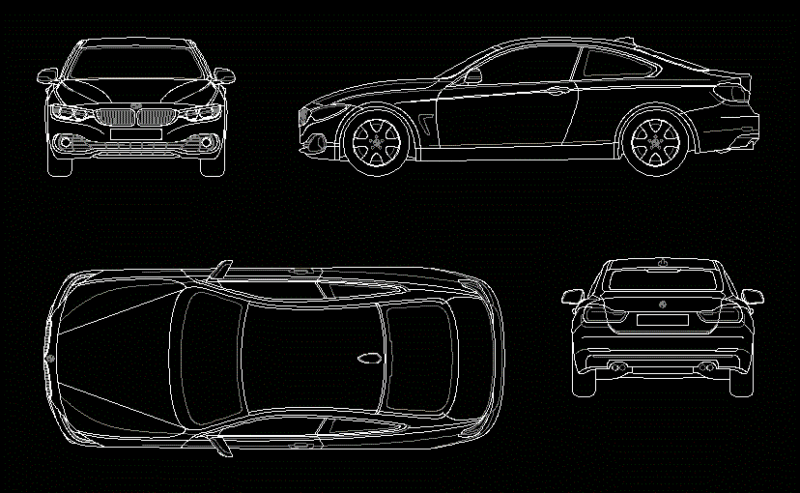 Bmw 4 Series Coupe DWG Detail for AutoCAD