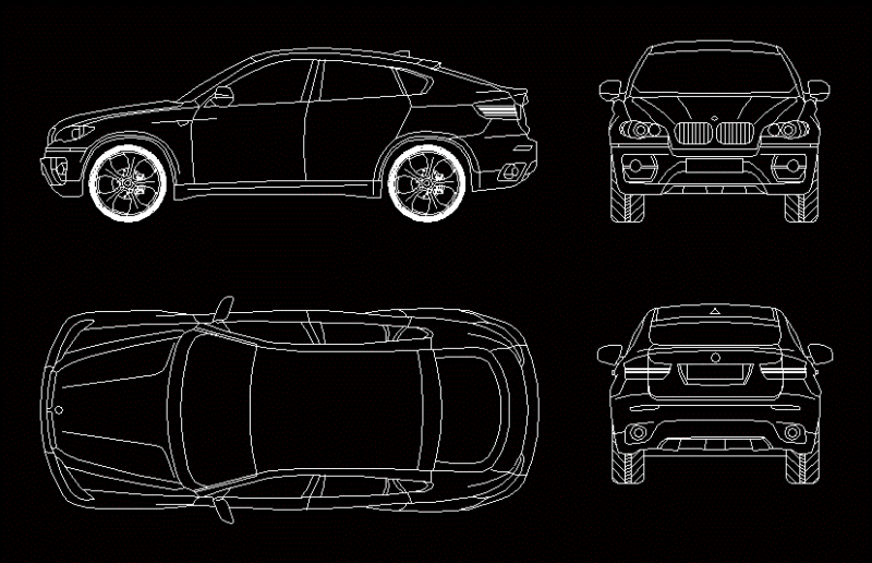 Bmw X6 – 2D DWG Plan for AutoCAD
