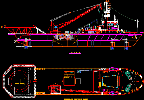 Boat Crane DWG Plan for AutoCAD • Designs CAD