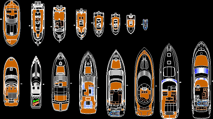Boats And Yachts - DWG Plan for AutoCAD • Designs CAD