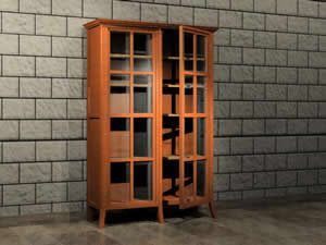 Book Cabinet 3D 3DS Model for 3D Studio Max