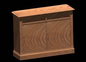 Wooden Cupboard 3D DWG Model for AutoCAD