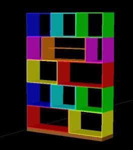 Bookcase 3DM CAD Drawing