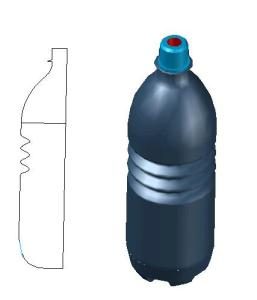 Bottle 2 2D DWG Block for AutoCAD