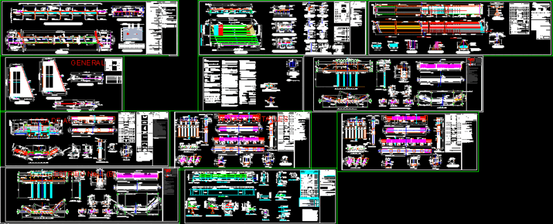 Bridge 180 Meters Length DWG Full Project for AutoCAD