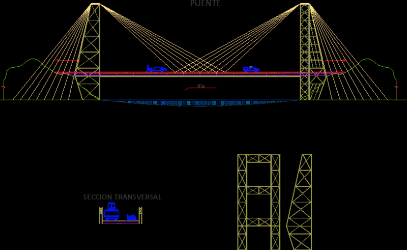 Bridge DWG Block for AutoCAD