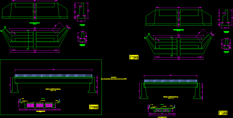 Bridge Beam- Flagstone DWG Block for AutoCAD