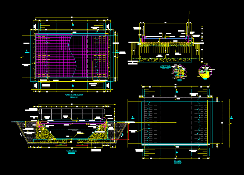 Bridge Construction Details DWG Section for AutoCAD
