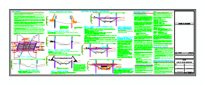 Bridge Construction Process DWG Detail for AutoCAD