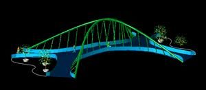Modern Bridge Design 3D DWG Model for AutoCAD