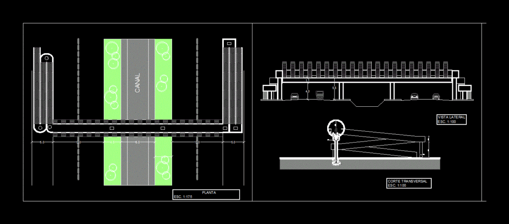 Bridge Pedestrian DWG Block for AutoCAD
