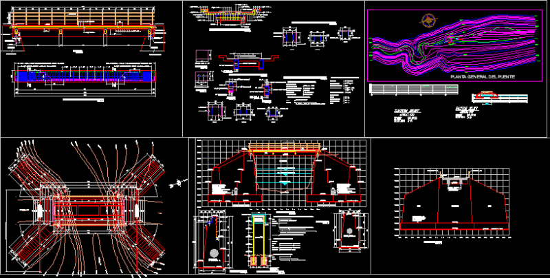 Bridge Project DWG Full Project for AutoCAD