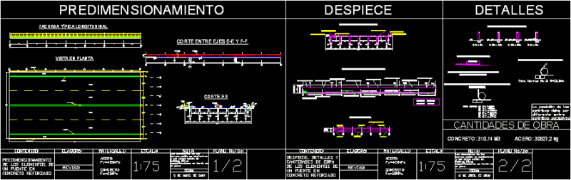 Bridge Reinforced Concrete DWG Block for AutoCAD
