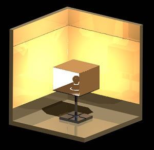 Square Table Lamp 3D DWG Model for AutoCAD