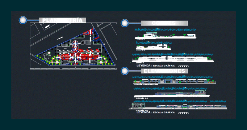 Bus Station DWG Section for AutoCAD