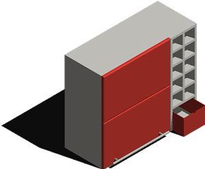 Kitchen Cabinet with Shelf and Drawer 3D DWG Model for AutoCAD