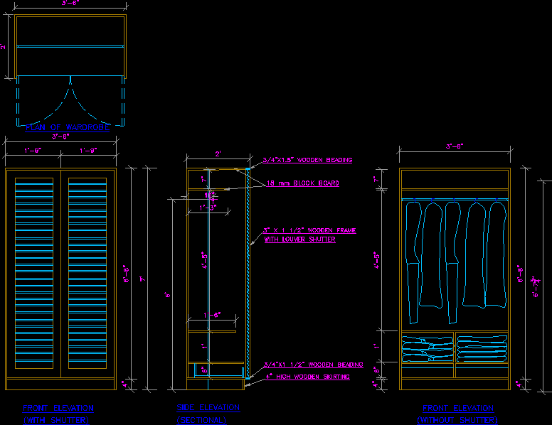 Cabinet DWG Detail for AutoCAD â€¢ Designs CAD