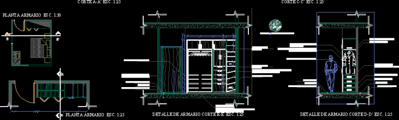 Cabinet With Details DWG Detail for AutoCAD