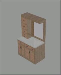 Cabinet With Mirror DWG Block for AutoCAD
